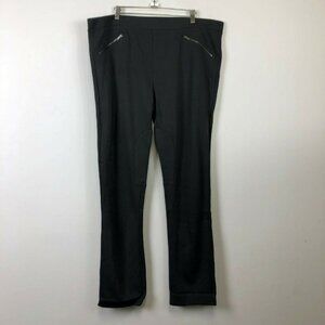 NWT Gap Womens Flint Grey Elastic Waist Pull On Zipper Pocket Pants Size XXL